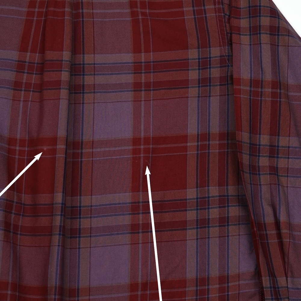 Overland Shirt Men's Long Sleeve Plaid Button Down Preppy Pocket Medium 3 - Picture 8 of 9